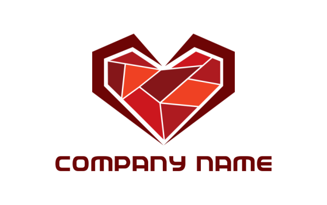 dating logo icon Ruby in heart shape - logodesign.net