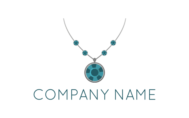 jewelry logo maker diamond with locket chain - logodesign.net