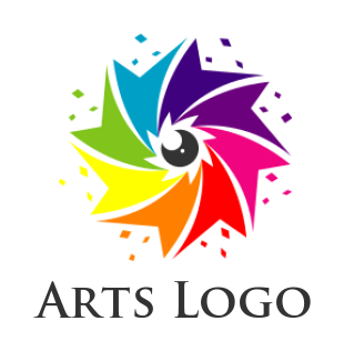 arts logo digital ribbon with eye