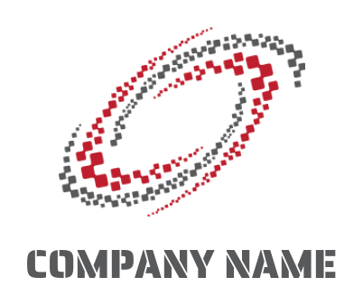  internet logo digital swooshes forming swirl