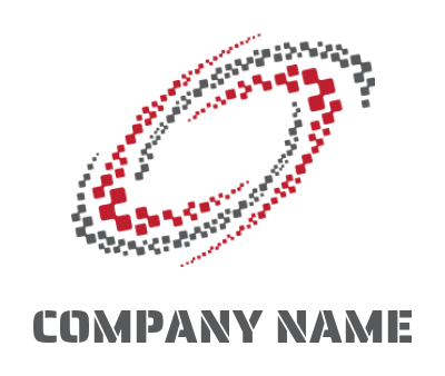 digital swooshes forming swirl modern logo internet logo