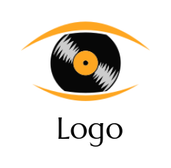 create a music logo disc forming eye - logodesign.net