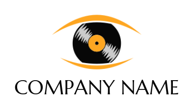 create a music logo disc forming eye - logodesign.net