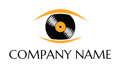 create a music logo disc forming eye - logodesign.net