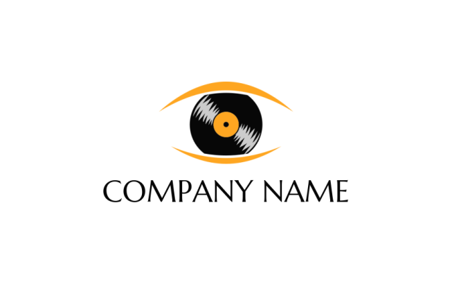 create a music logo disc forming eye - logodesign.net
