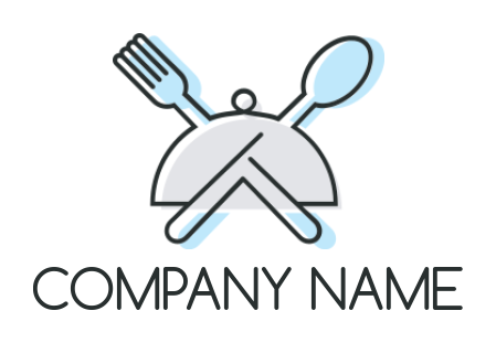 create a restaurant logo dish cover combined with fork and spoon - logodesign.net