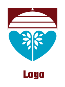 make an insurance logo dish with heart in shield - logodesign.net