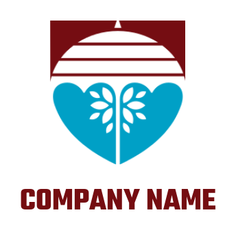 make an insurance logo dish with heart in shield - logodesign.net