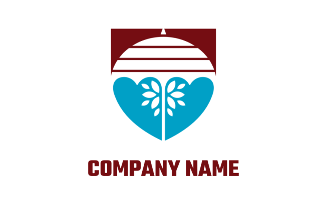 make an insurance logo dish with heart in shield - logodesign.net
