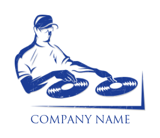 entertainment logo illustration disk jockey - logodesign.net