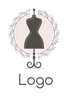 apparel logo icon of mannequin with ornaments | Logo Template by ...