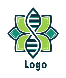 make a medical logo DNA helix in leaves - logodesign.net