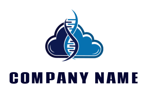 generate a medical logo DNA in clouds
