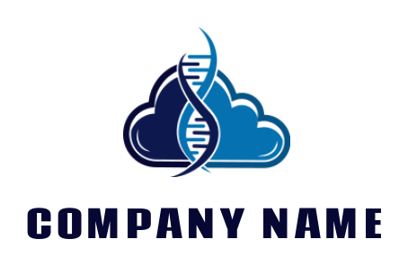 generate a medical logo DNA in clouds