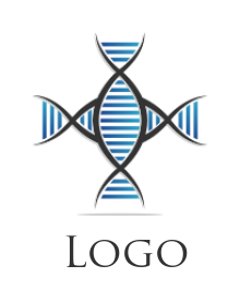create a medical logo maker DNA plus symbol