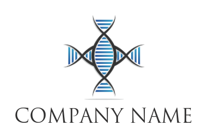 create a medical logo maker DNA plus symbol