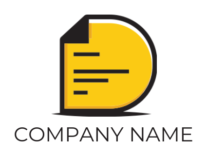 Generate a Letter D logo document in shape of D 