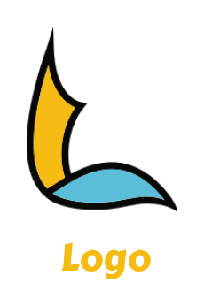 alphabets logo document paper in shape of L
