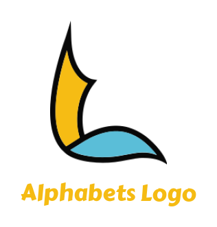 alphabets logo document paper in shape of L