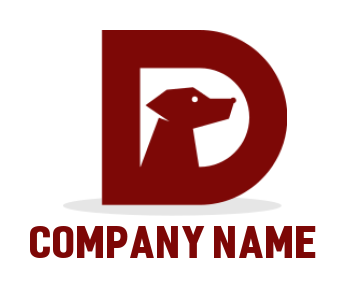 Design a Letter D logo dog inside