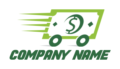 generate an investment logo dollar moving fast