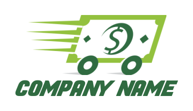 make an investment logo dollar currency moving fast - logodesign.net