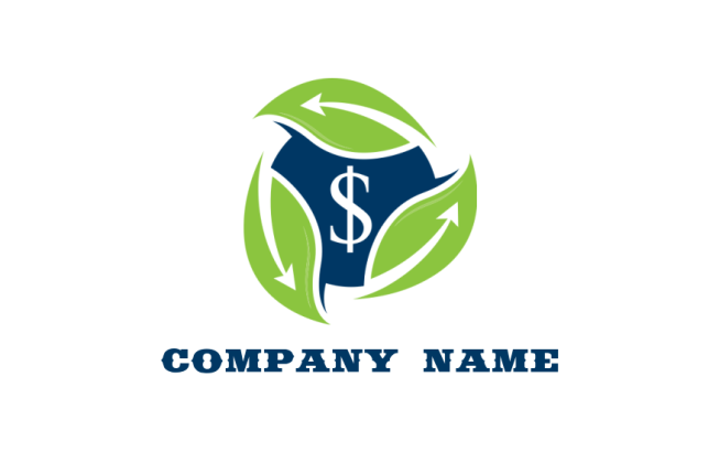 tax consultant maker dollar icon with leaves