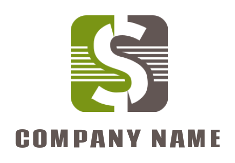 design an accounting logo dollar sign in rounded rectangle 