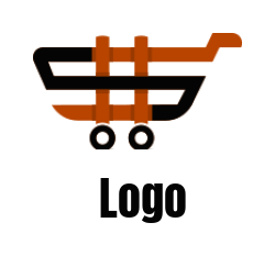 Dollar sign incorporated with shopping cart template