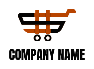 Dollar sign incorporated with shopping cart logo template