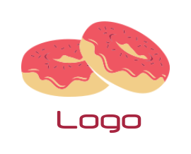 food logo donuts with sprinkles - logodesign.net