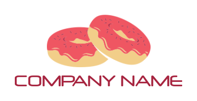 food logo donuts with sprinkles - logodesign.net