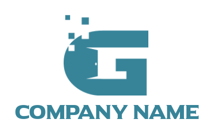 Letter G logo online with pixels