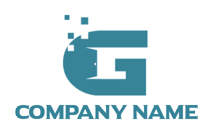 Letter G logo online with pixels