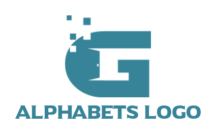 Letter G logo online with pixels