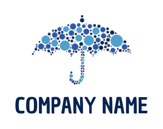 make an insurance logo doted umbrella - logodesign.net