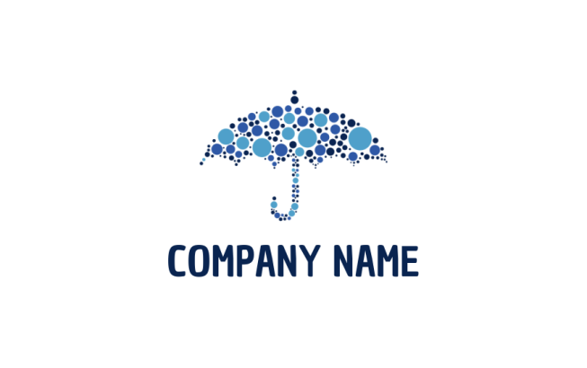 make an insurance logo doted umbrella - logodesign.net