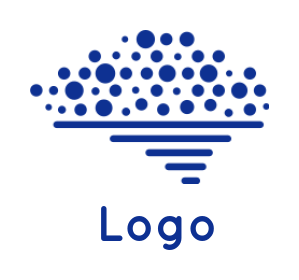 design a research logo dots and line forming brain shape 