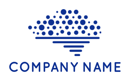 design a research logo dots and line forming brain shape 