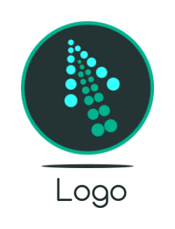 make an IT logo dotted arrow in circle - logodesign.net