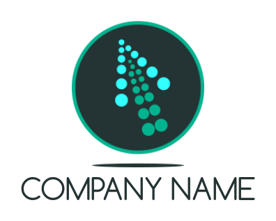 make an IT logo dotted arrow in circle - logodesign.net