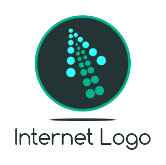 make an IT logo dotted arrow in circle - logodesign.net