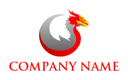 design a games logo dragon with swoosh tail - logodesign.net