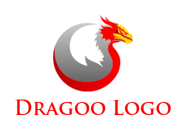 design a games logo dragon with swoosh tail