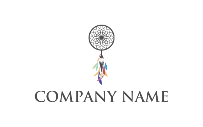 jewelry logo online dreamcatcher with feathers - logodesign.net