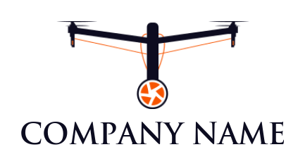 photography logo drone with camera shutter