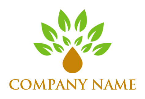 make a spa logo drop forming tree with leaves