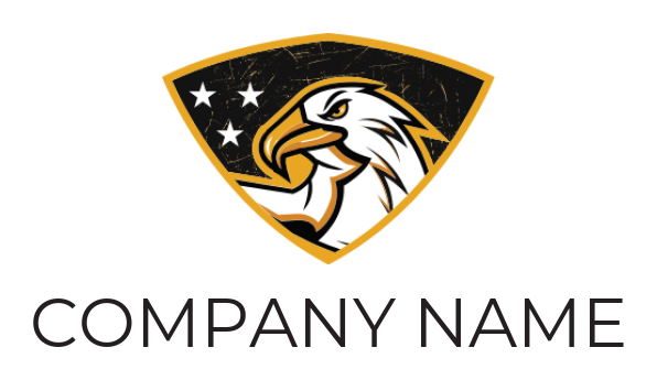 make a pet logo eagle and stars inside shield - logodesign.net