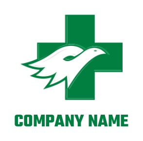 medical logo online eagle head in health care cross - logodesign.net