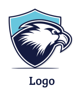 create a pet logo online eagle head in shield